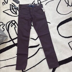 Mavi Serena low rise super skinny purple coated jeans NWT size 27